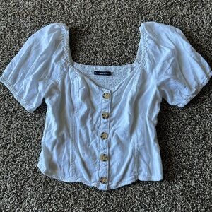 White Button-Up Women's Top